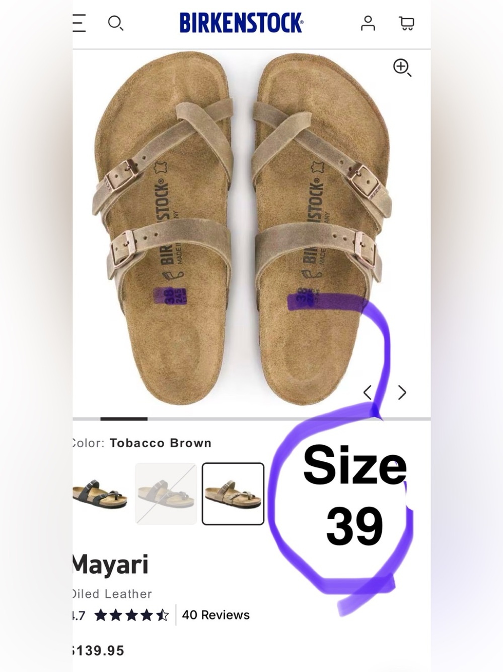 Birkenstock Mayari - NEW Tocacco brown - sandals Authentic! - Picture 3 of 9